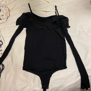 Off the shoulder frill bodysuit